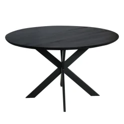 Furndea Eettafels|Ferry Eettafel Rond Zwart Eiken 130cm