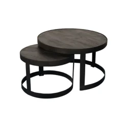 Furndea Salontafels|Feya Salontafel set van 2 Zwart