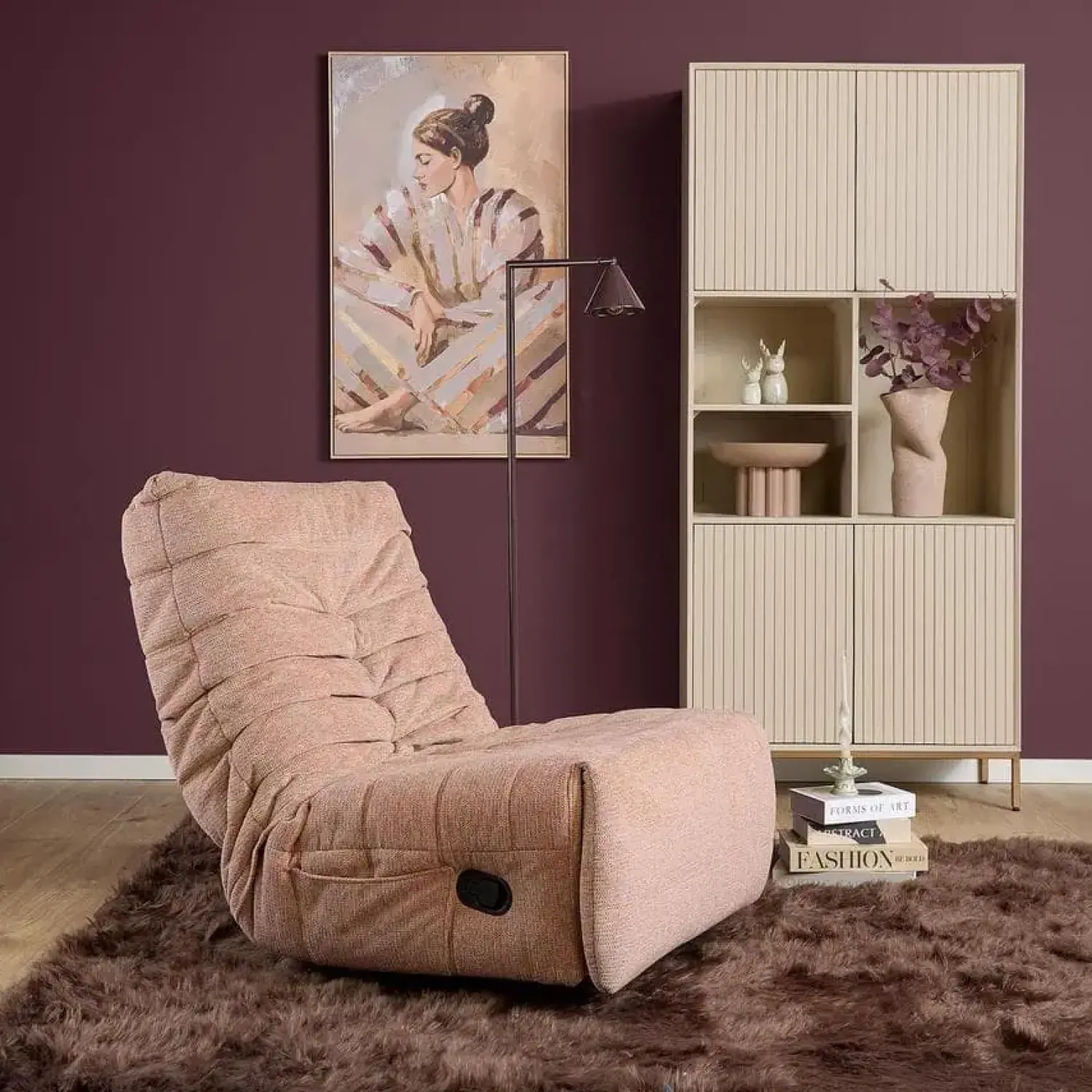 Furndea Fauteuils|Fien Relaxfauteuil Roze