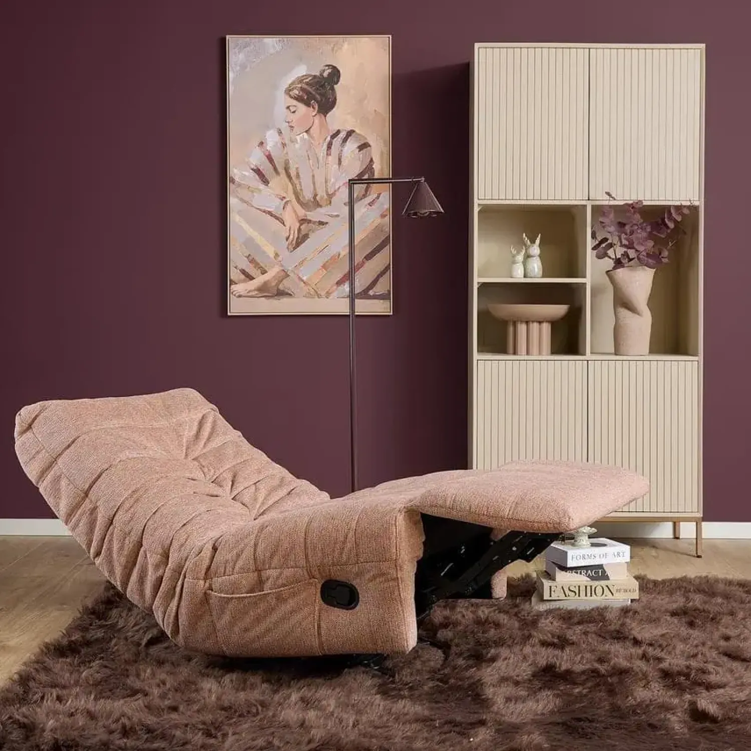 Furndea Fauteuils|Fien Relaxfauteuil Roze