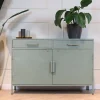Cavetown Dressoirs|Industriele Kasten|Figue dressoir 120cm olijfgroen