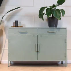Cavetown Dressoirs|Industriele Kasten|Figue dressoir 120cm olijfgroen