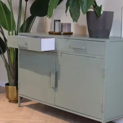 Cavetown Dressoirs|Industriele Kasten|Figue dressoir 120cm olijfgroen