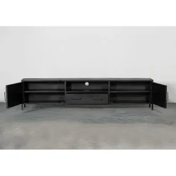 Cavetown Industriele Kasten|Tv Meubels|Figue tv meubel industrieel zwart metaal 240cm