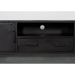 Cavetown Industriele Kasten|Tv Meubels|Figue tv meubel industrieel zwart metaal 240cm