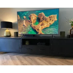Cavetown Industriele Kasten|Tv Meubels|Figue tv meubel industrieel zwart metaal 240cm