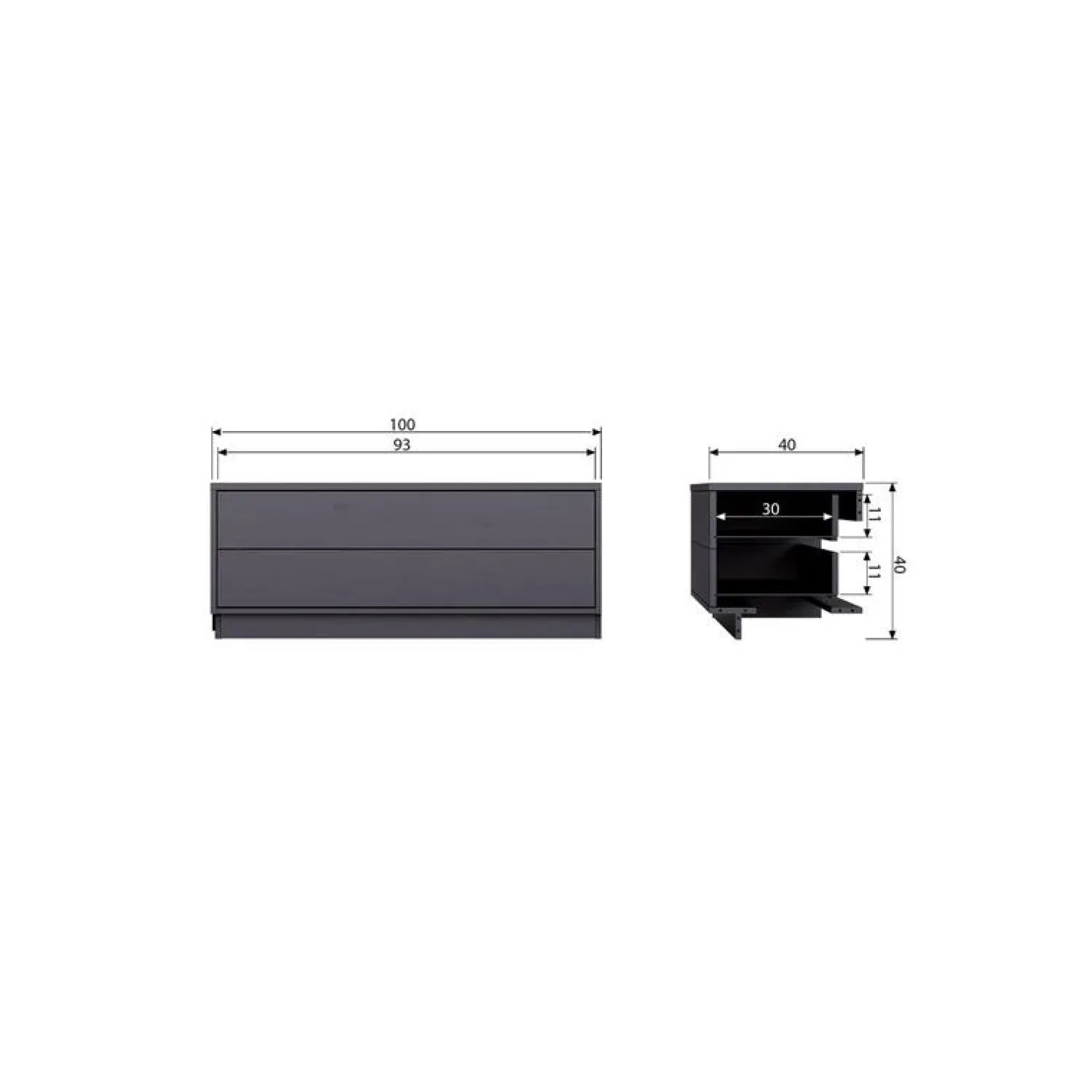 WOOOD Industriele Kasten|Tv Meubels|Finca Tv meubel grenen zwart 100cm