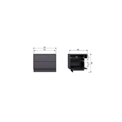 WOOOD Industriele Kasten|Tv Meubels|Finca Tv meubel grenen zwart 50cm