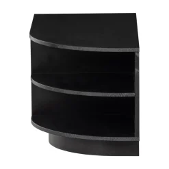 WOOOD Industriele Kasten|Tv Meubels|Finca Tv meubel rond rechts grenen zwart 78cm