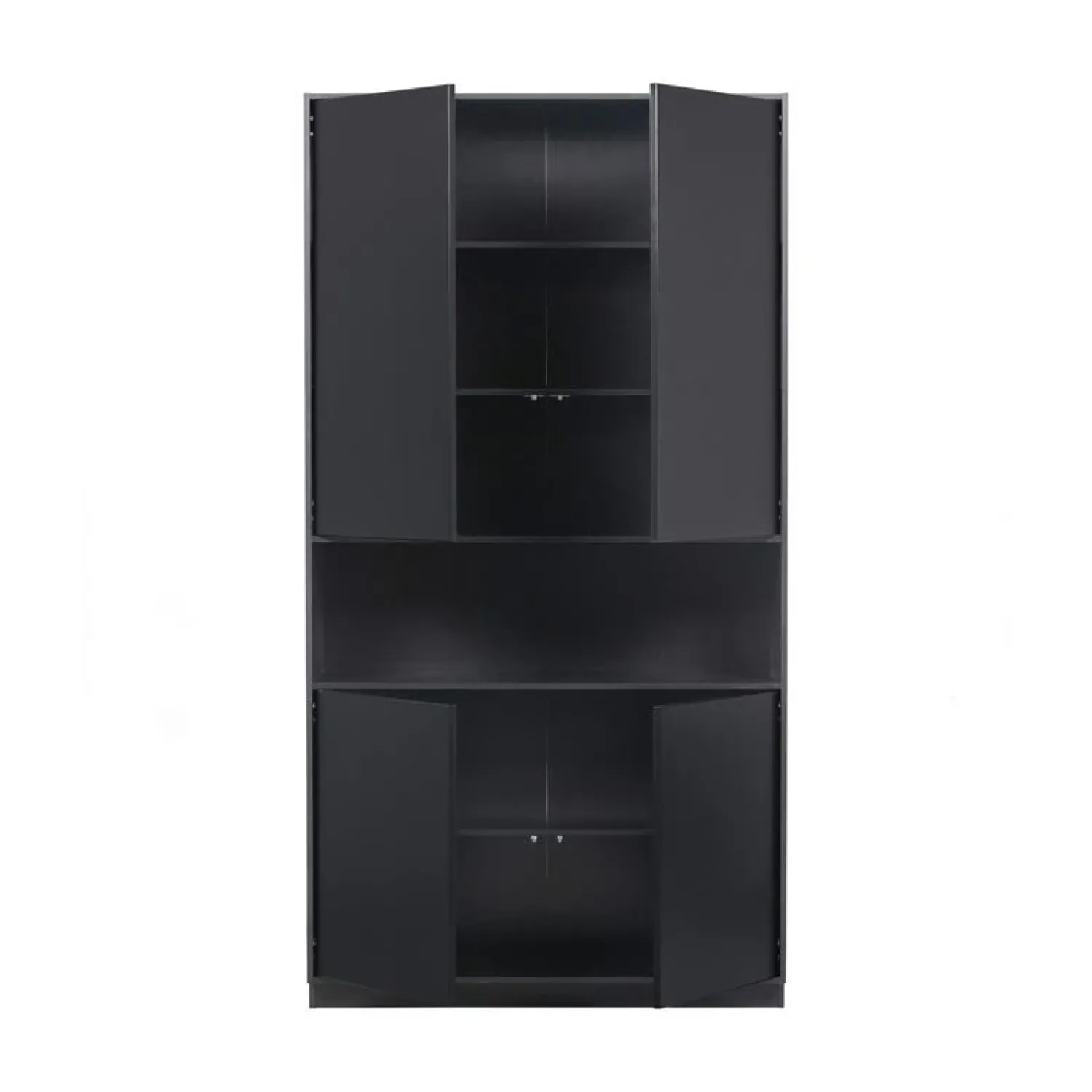 WOOOD Wandkasten|Industriele Kasten|Finca Wandkast grenen zwart 110cm