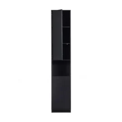 WOOOD Wandkasten|Industriele Kasten|Finca Wandkast smal grenen zwart 40cm
