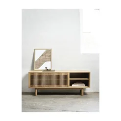 LykkeHome Industriele Kasten|Tv Meubels|Finn Tv meubel naturel 143cm