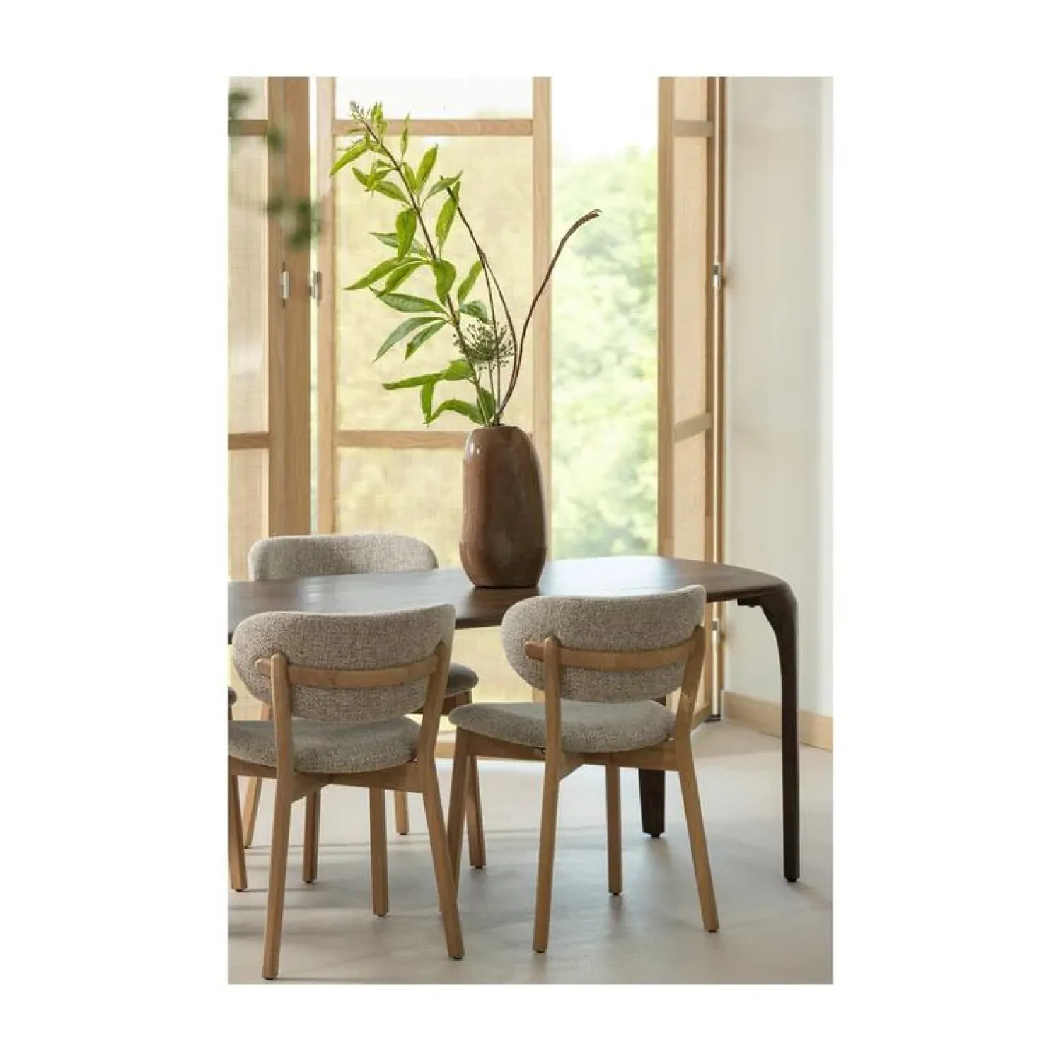 WOOOD Eettafels|Fiore Eettafel mangohout donkerbruin 230cm
