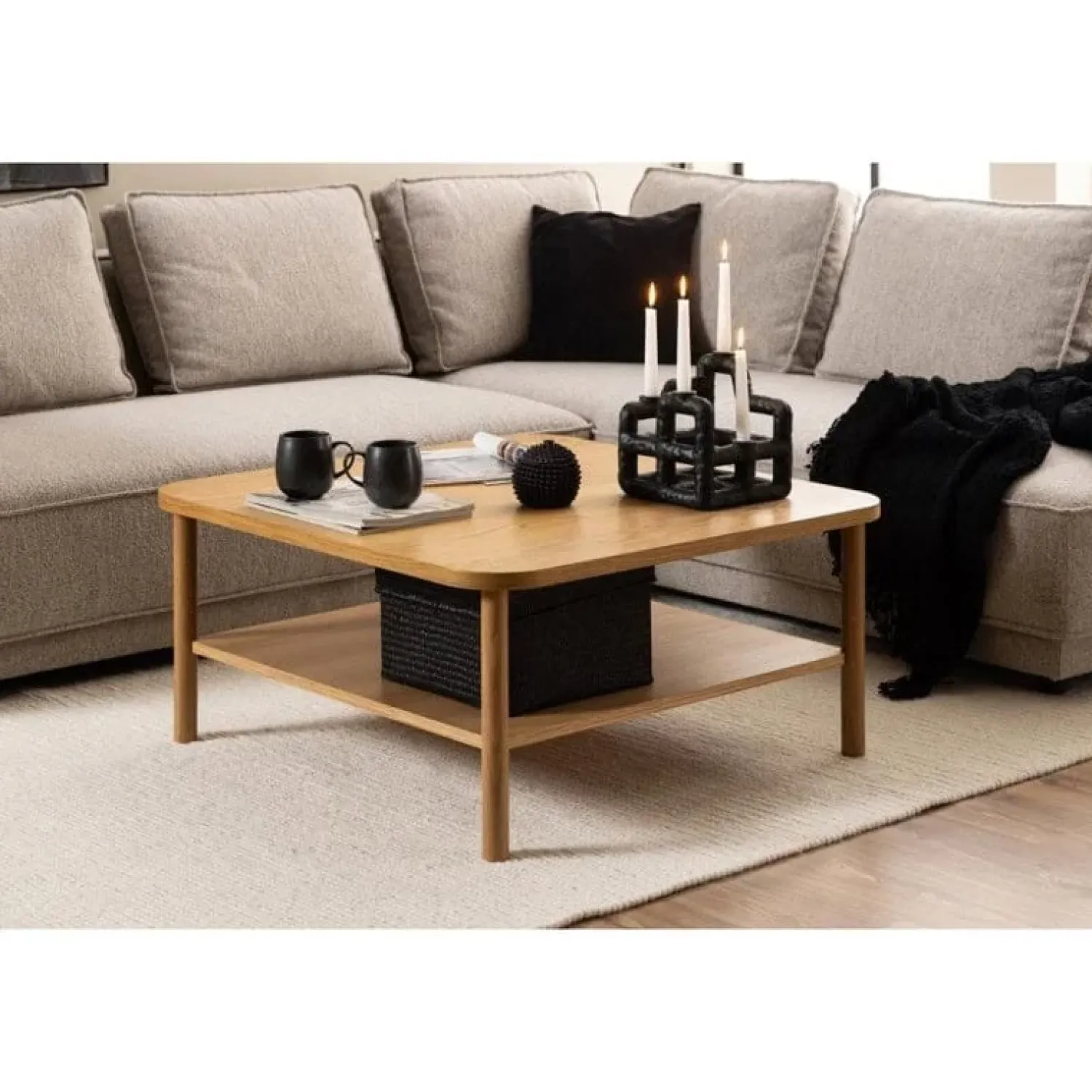 Nordhavn Salontafels|Fjella Salontafel Naturel Eikenhout 90cm