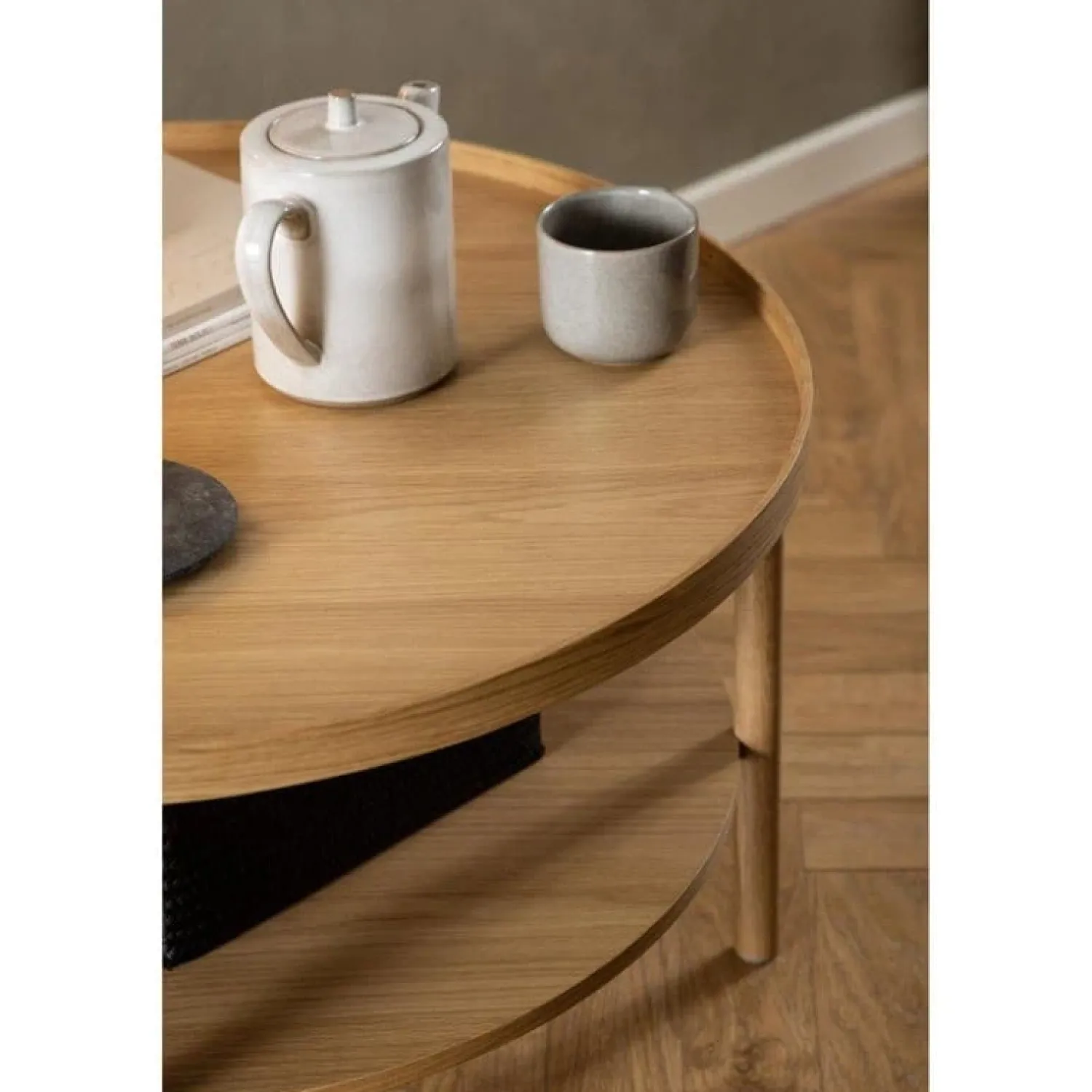 Nordhavn Salontafels|Fjella Salontafel Naturel rond Eikenhout 80cm