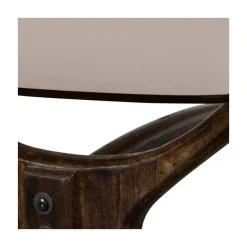 WOOOD Salontafels|Flash Salontafel mangohout/glas walnoot 110cm