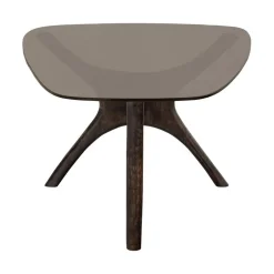 WOOOD Salontafels|Flash Salontafel mangohout/glas walnoot 110cm