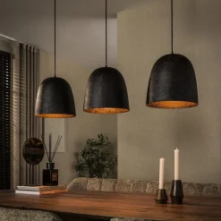 Kalfort Hanglampen|Flint 3-lichts Hanglamp Bruin