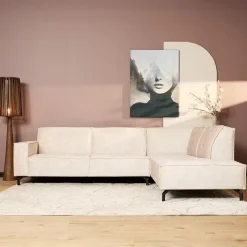 Furndea Hoekbanken|Floris Hoekbank 2,5 zits + Divan Rechts Beige Velvet
