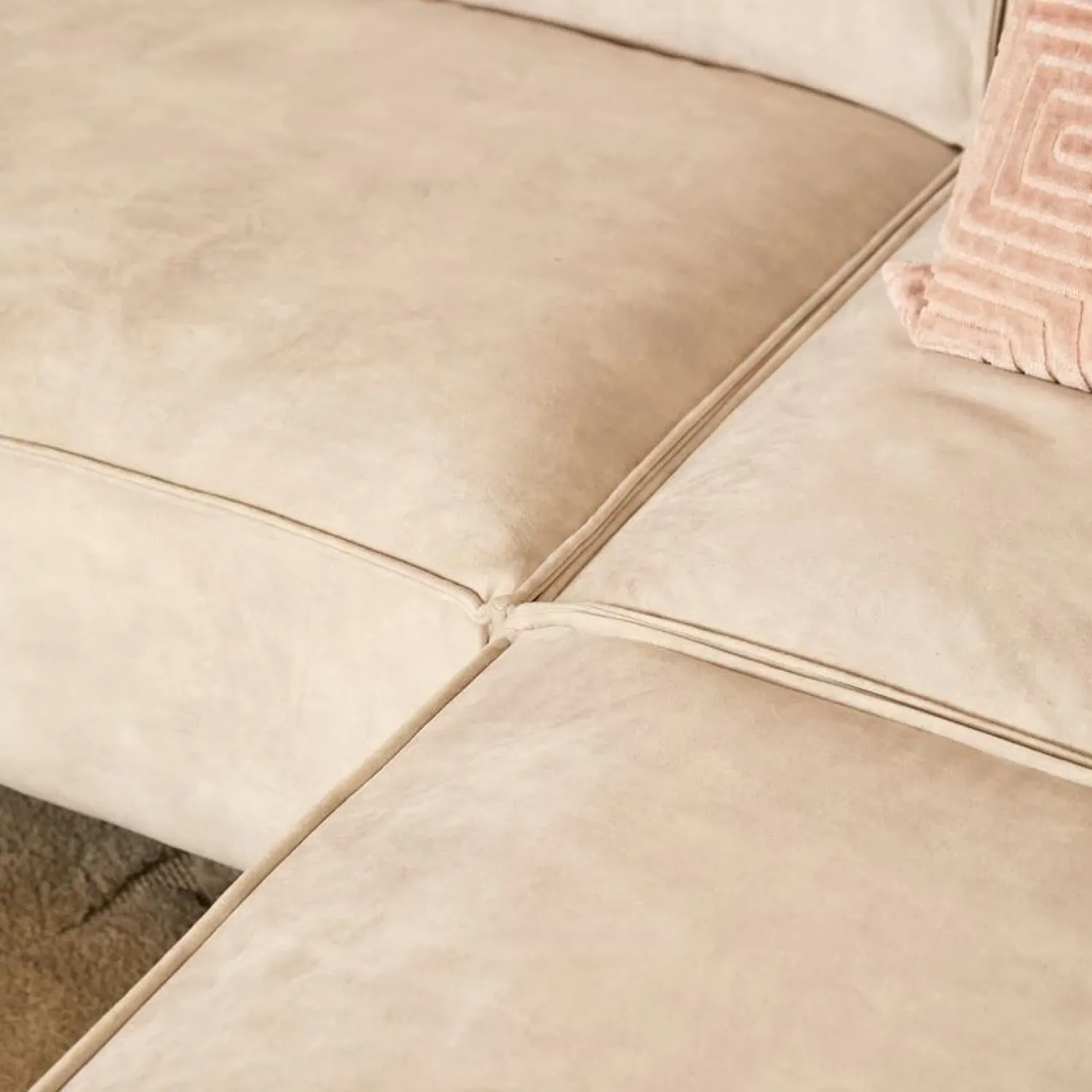 Furndea Hoekbanken|Floris Hoekbank 2,5 zits + Divan Rechts Beige Velvet