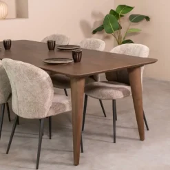 Label51 Eettafels|Fly Eetkamertafel Espresso mangohout 250 cm