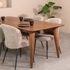 Label51 Eettafels|Fly Eetkamertafel Naturel mangohout 190 cm