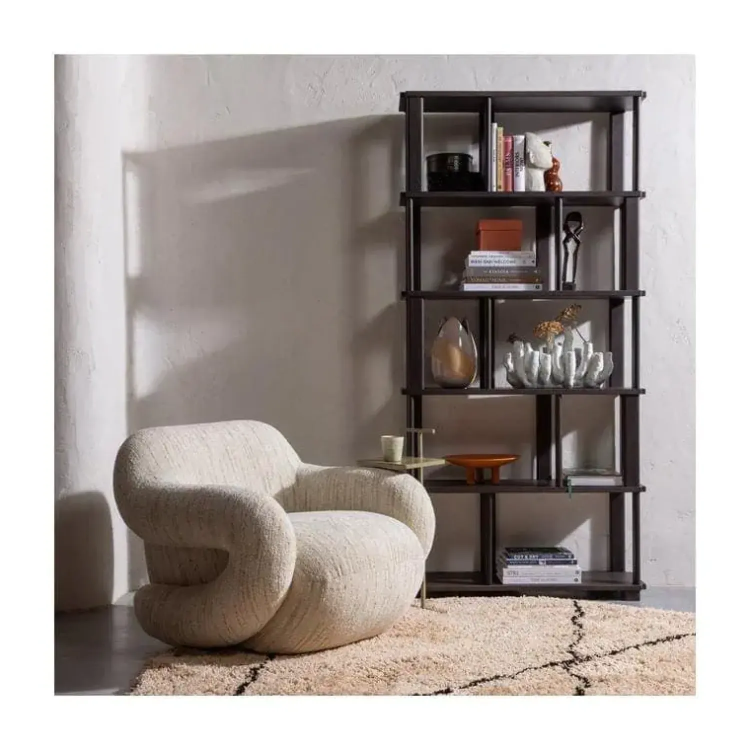 WOOOD Fauteuils|Folke Fauteuil chenille naturel melange