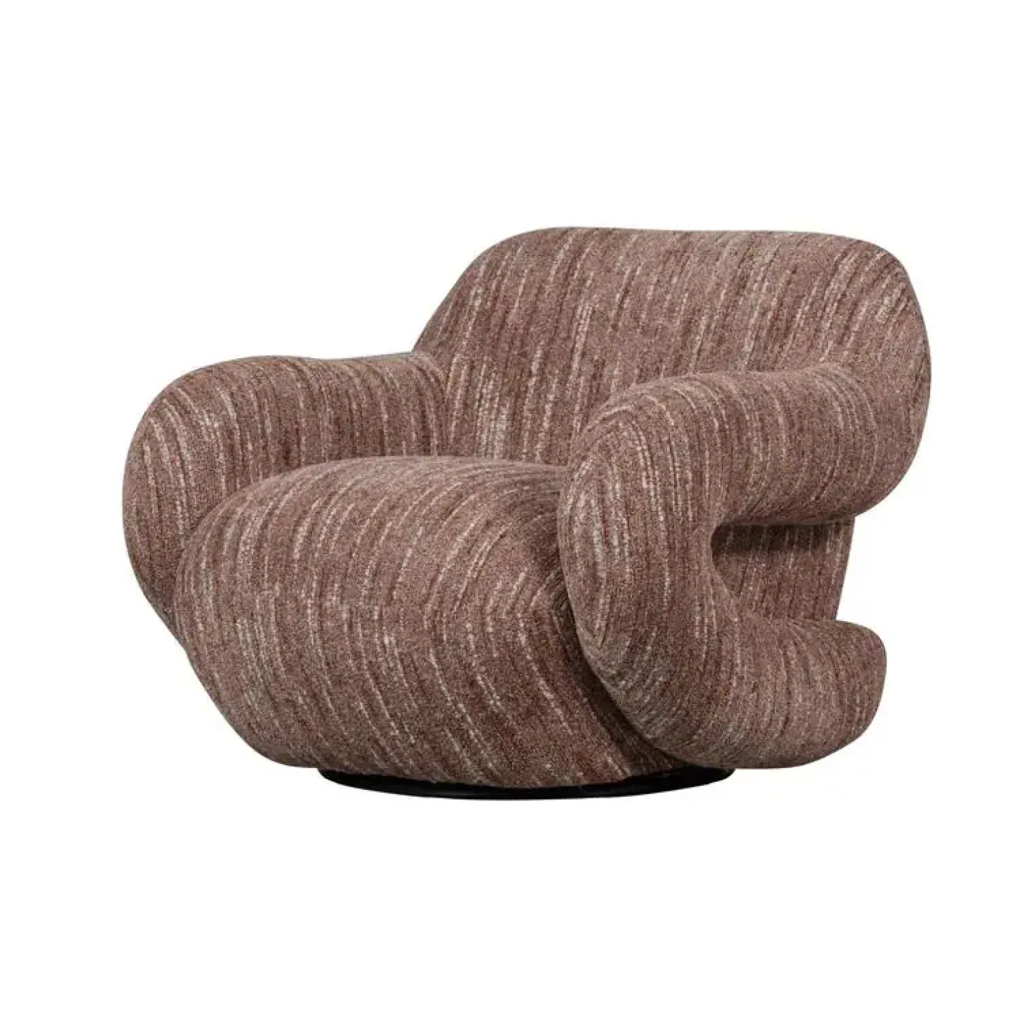 WOOOD Fauteuils|Folke Fauteuil chenille oudroze melange