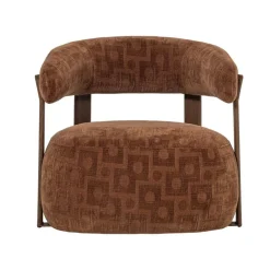 WOOOD Fauteuils|Foon Fauteuil Structuurstof Bruin