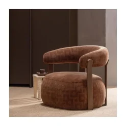 WOOOD Fauteuils|Foon Fauteuil Structuurstof Bruin