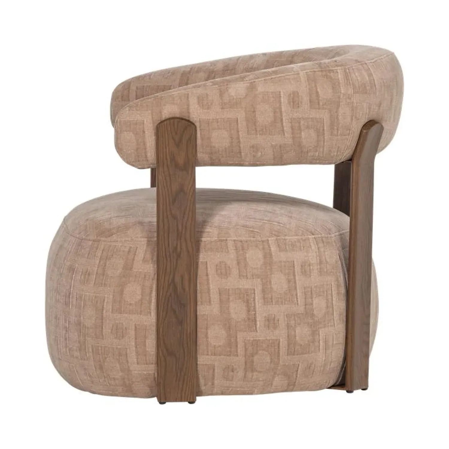 WOOOD Fauteuils|Foon Fauteuil Structuurstof Zand