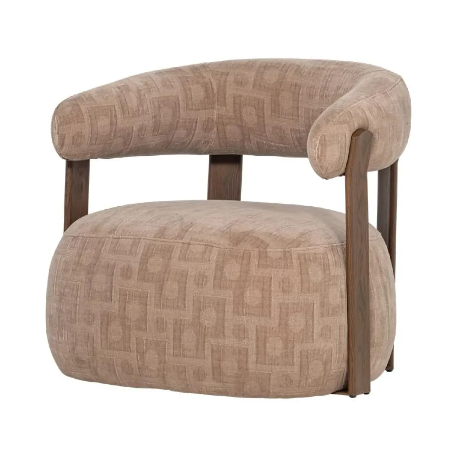 WOOOD Fauteuils|Foon Fauteuil Structuurstof Zand