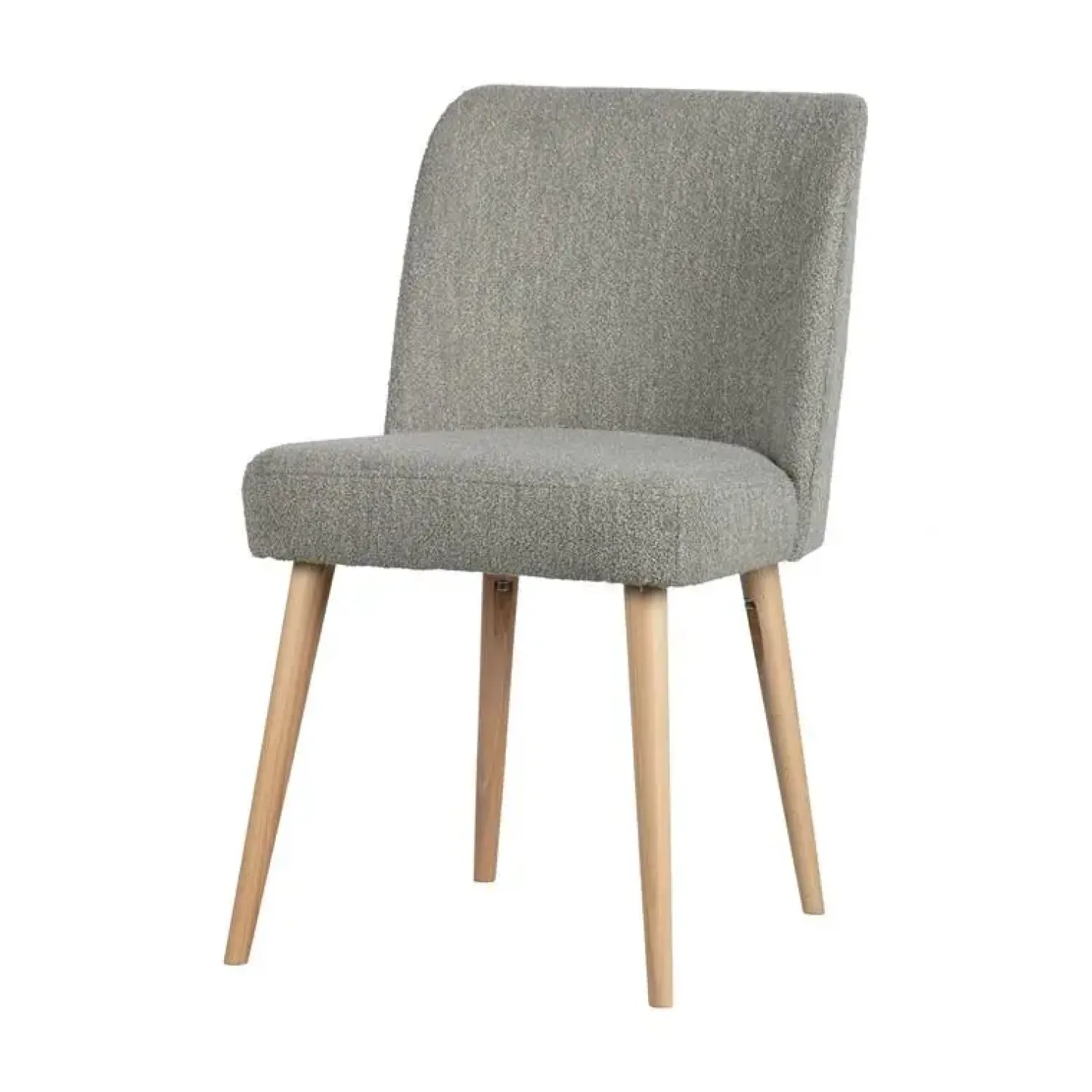 vtwonen Eetkamerstoelen|Force Eetkamerstoel boucle grijs