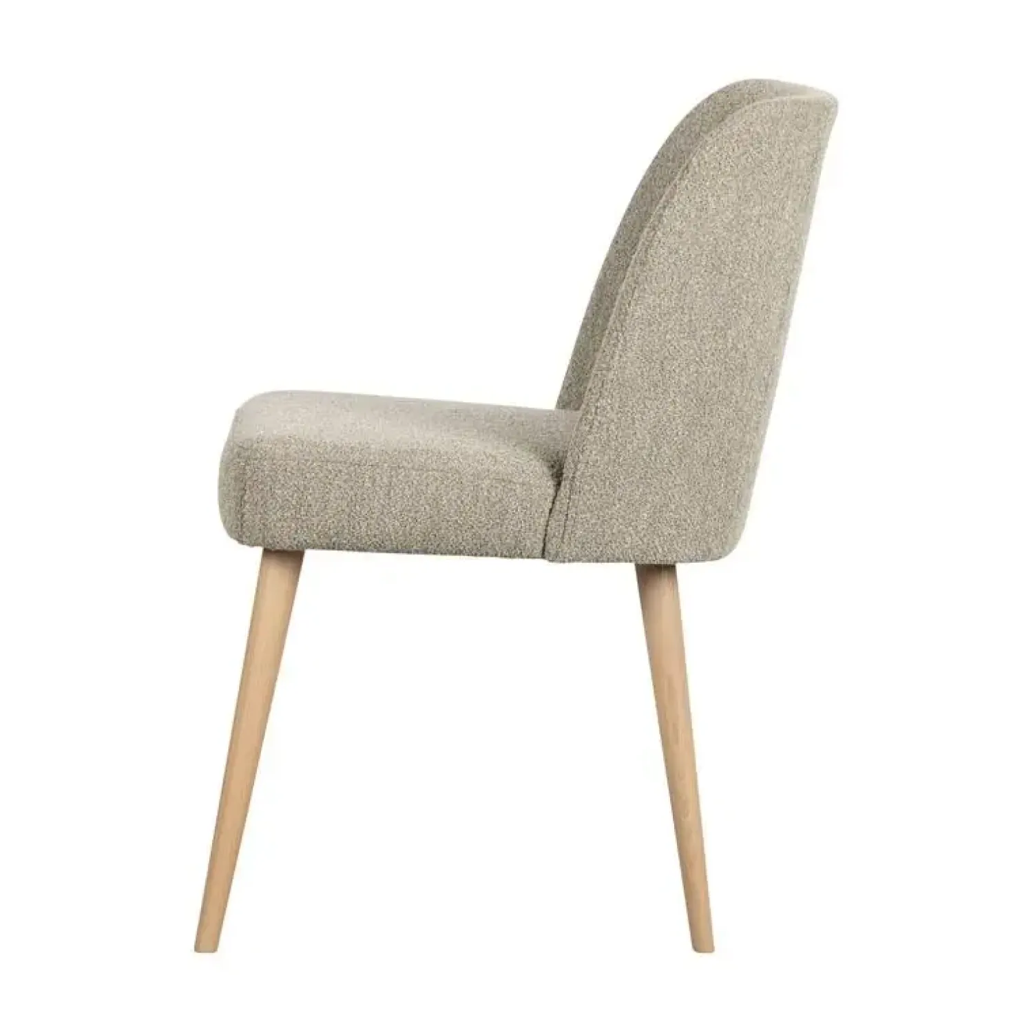 vtwonen Eetkamerstoelen|Force Eetkamerstoel boucle naturel
