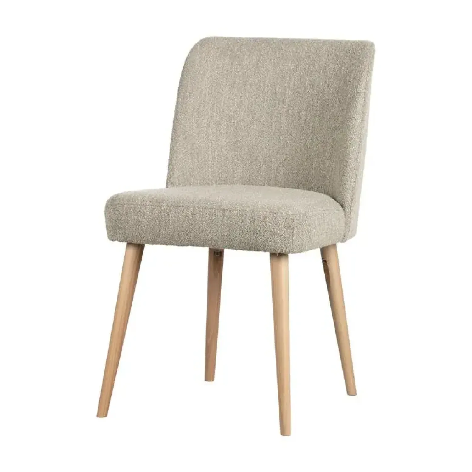 vtwonen Eetkamerstoelen|Force Eetkamerstoel boucle naturel