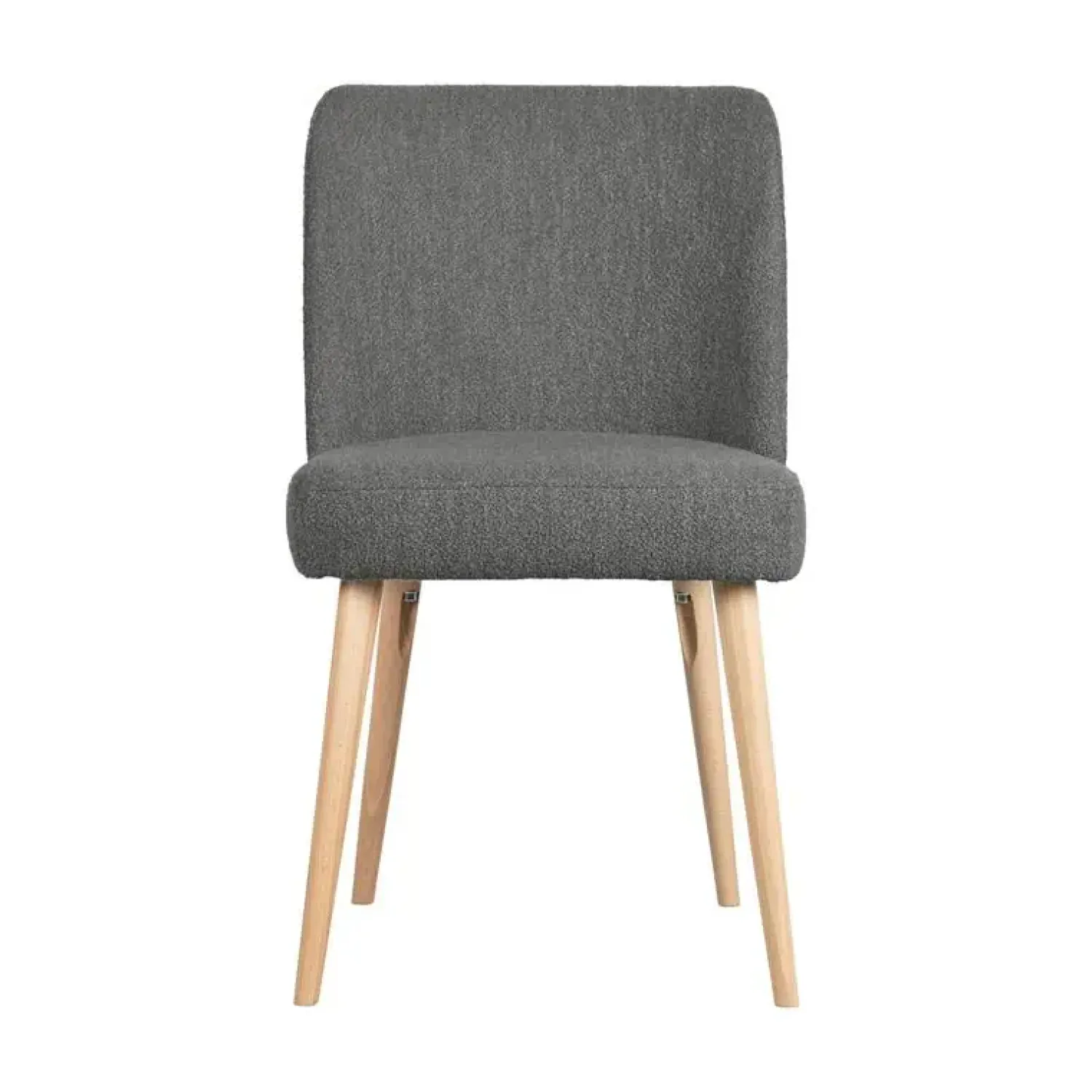 vtwonen Eetkamerstoelen|Force Eetkamerstoel boucle staalgrijs
