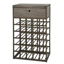 Kalfort Wijnkasten|Industriele Kasten|Forge Wijnkast 1 lade Brons 54cm (showroommodel)
