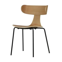 WOOOD Eetkamerstoelen|Form Eetkamerstoel hout met metalen poot naturel