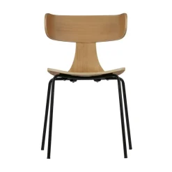 WOOOD Eetkamerstoelen|Form Eetkamerstoel hout met metalen poot naturel