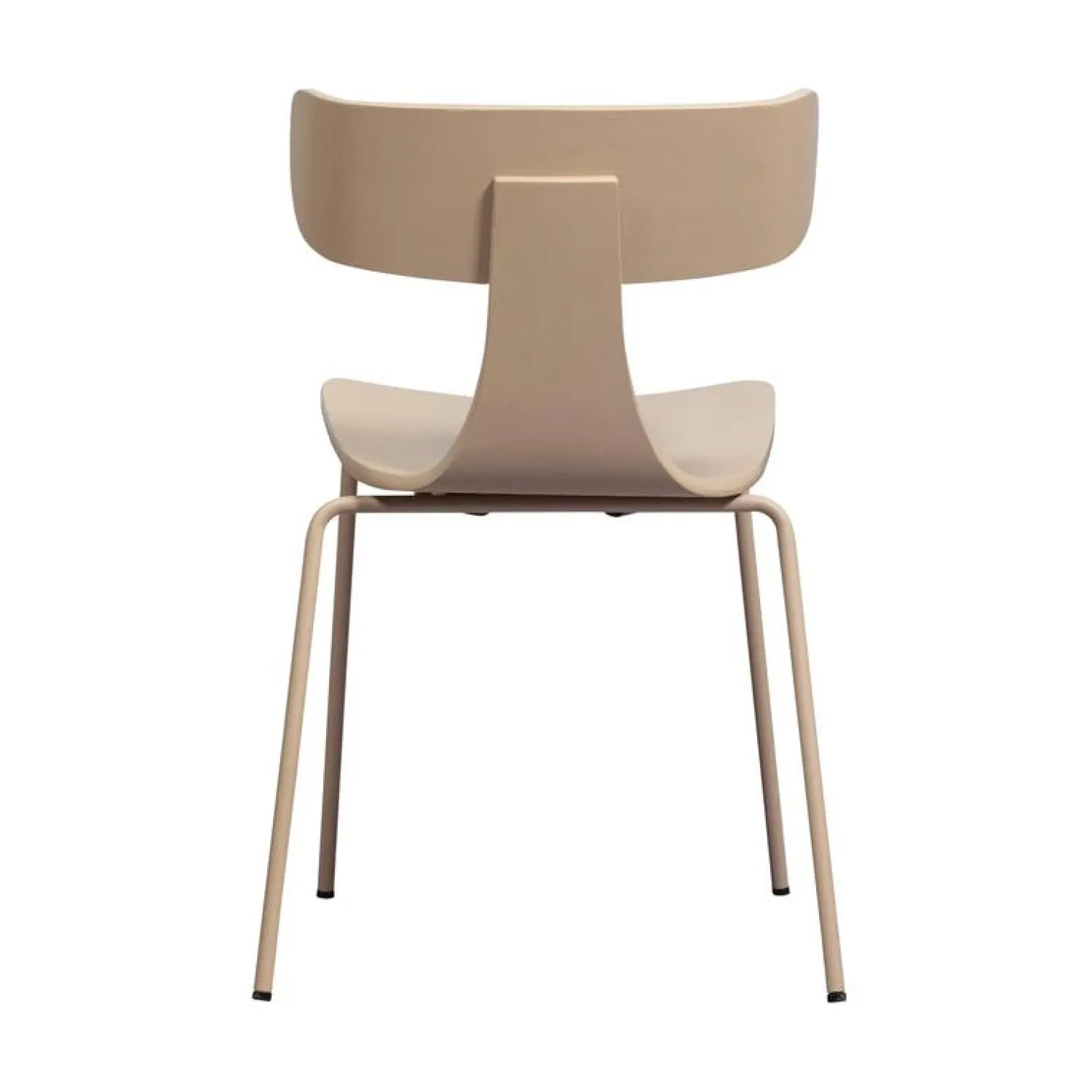 WOOOD Eetkamerstoelen|Form Eetkamerstoel hout met metalen poot zand