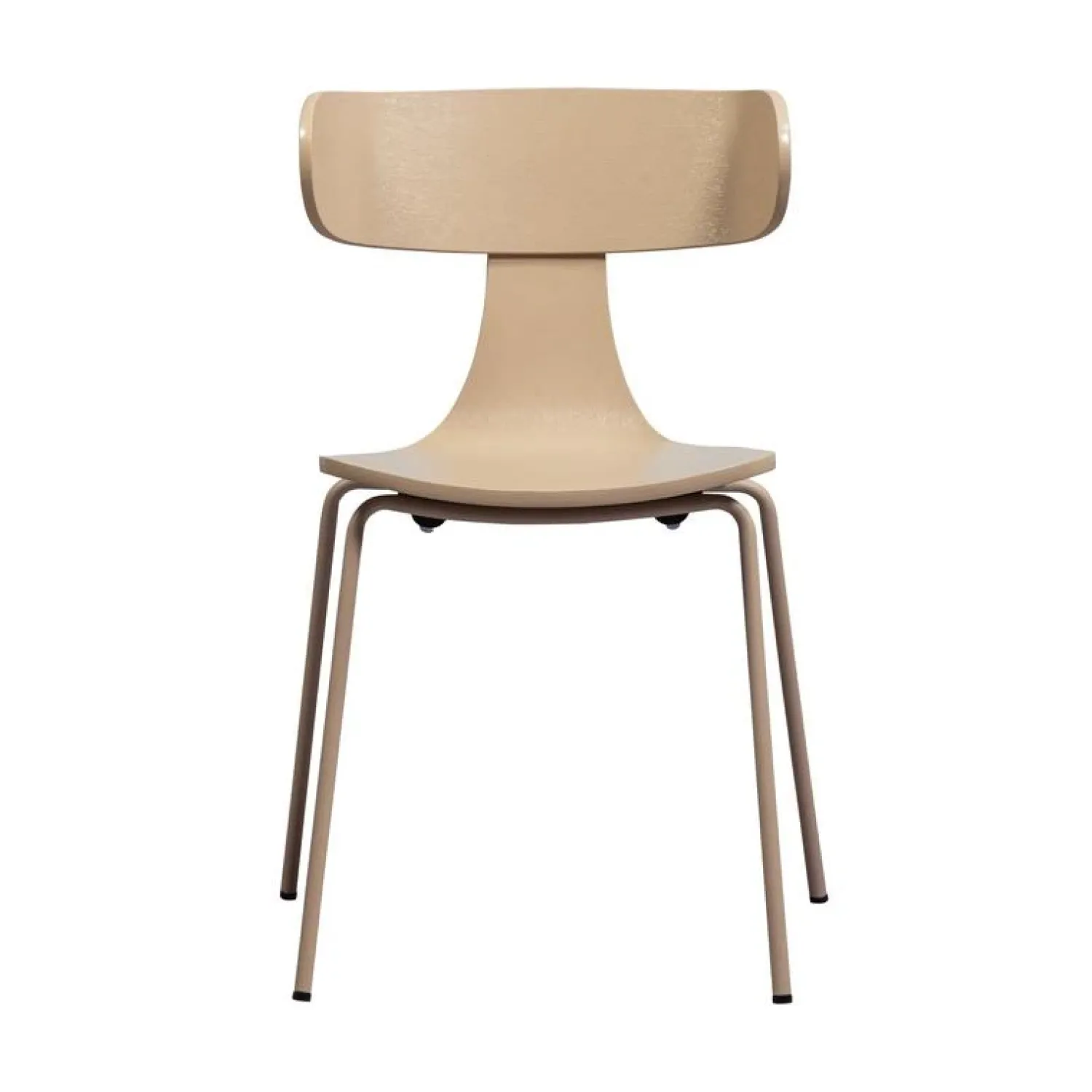 WOOOD Eetkamerstoelen|Form Eetkamerstoel hout met metalen poot zand