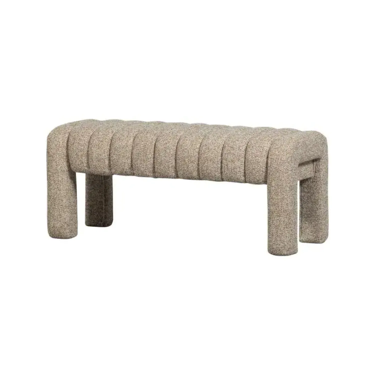 WOOOD Eetkamerbanken|Eetkamerbanken|Frex Bankje Bouclé Bruin 110cm