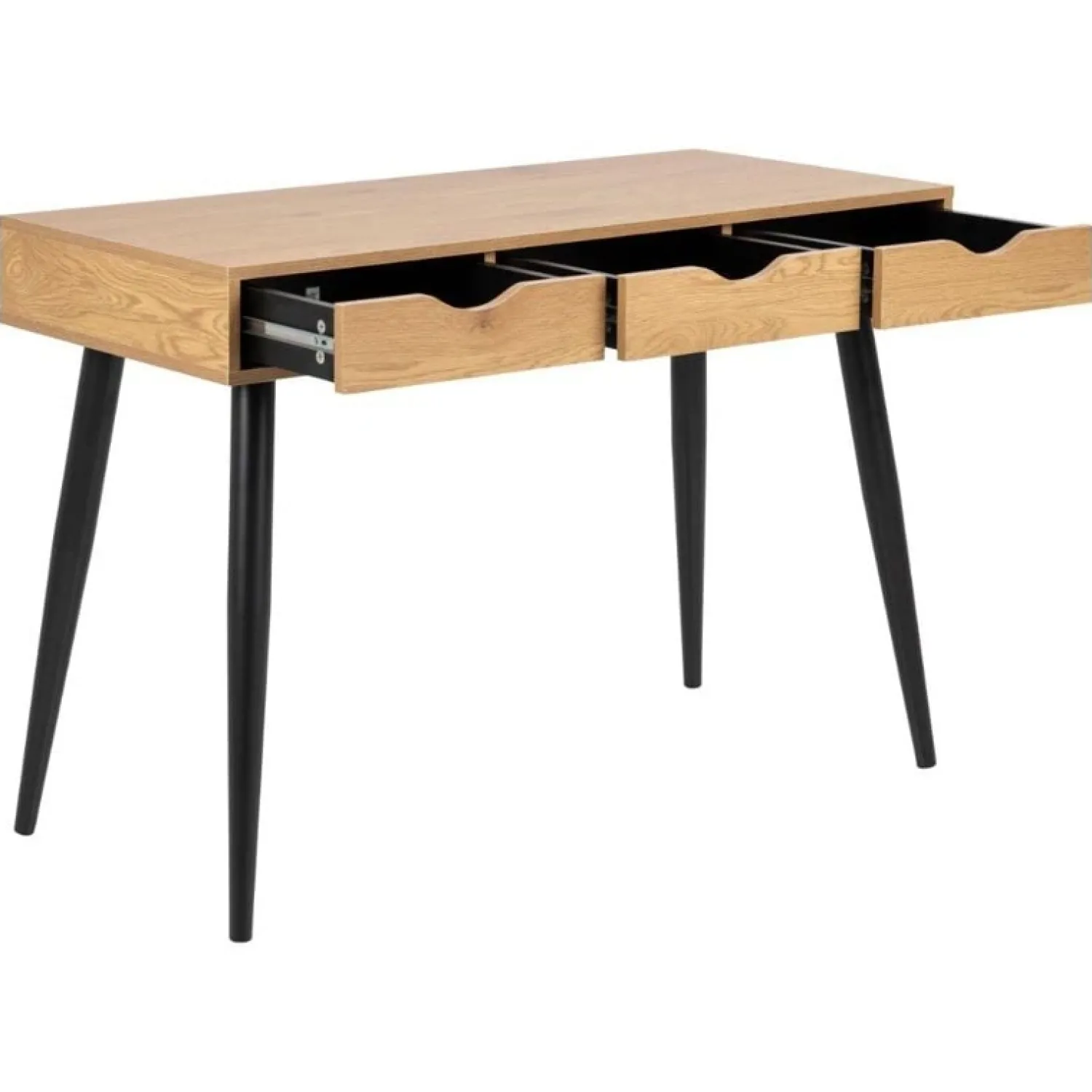 Nordhavn Bureautafels|Freya Bureau Hout met zwarte poten 110cm