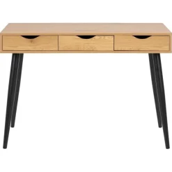 Nordhavn Bureautafels|Freya Bureau Hout met zwarte poten 110cm