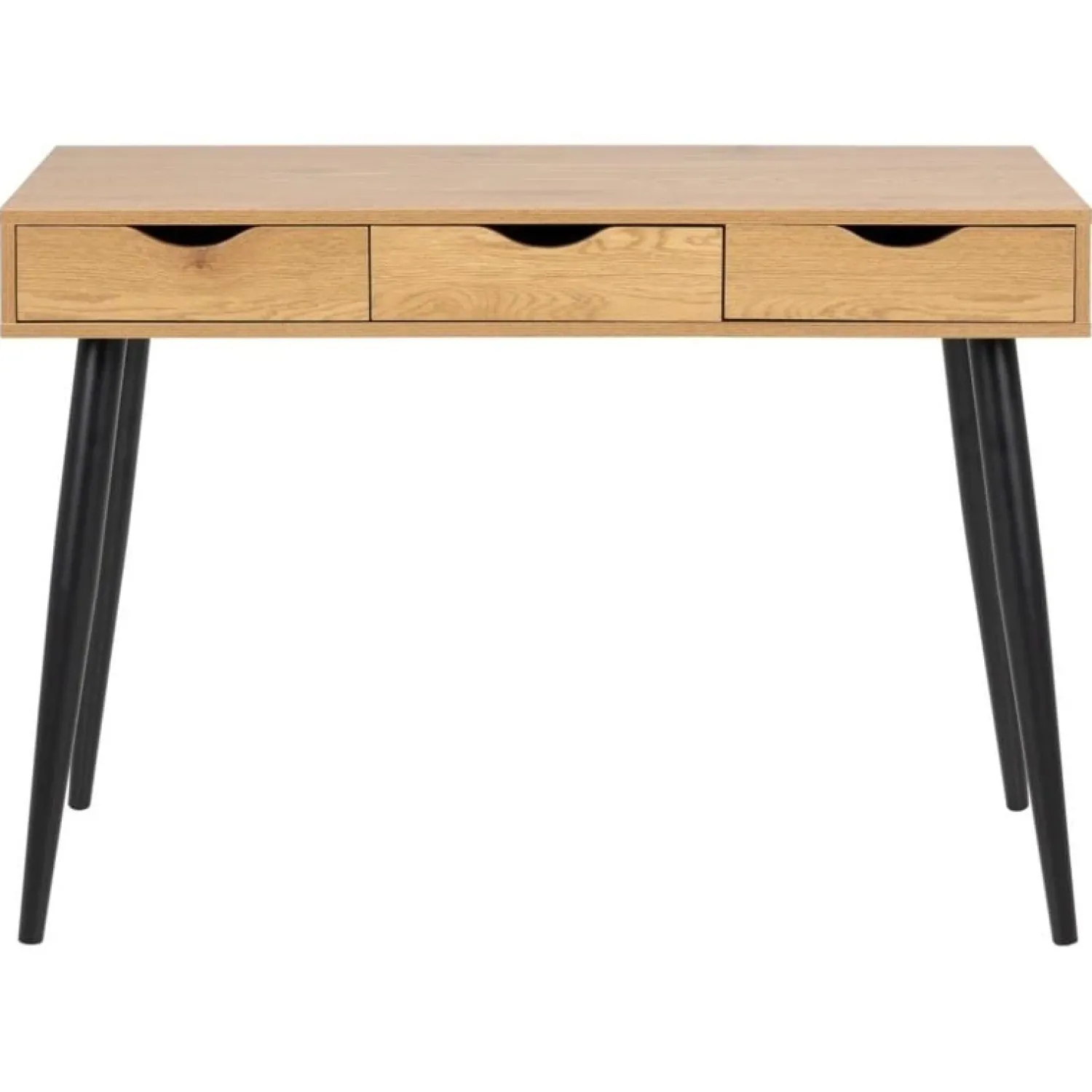 Nordhavn Bureautafels|Freya Bureau Hout met zwarte poten 110cm