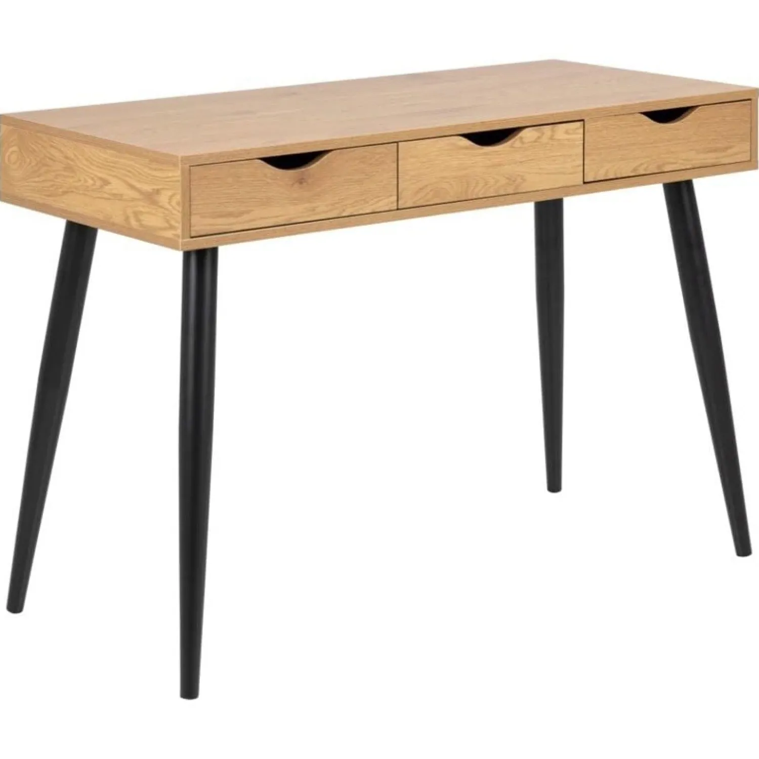 Nordhavn Bureautafels|Freya Bureau Hout met zwarte poten 110cm