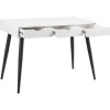 Nordhavn Bureautafels|Freya Bureau Wit met zwarte poten 110cm