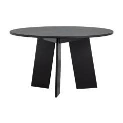 WOOOD Eettafels|Fries Eettafel rond eiken blacknight 129cm