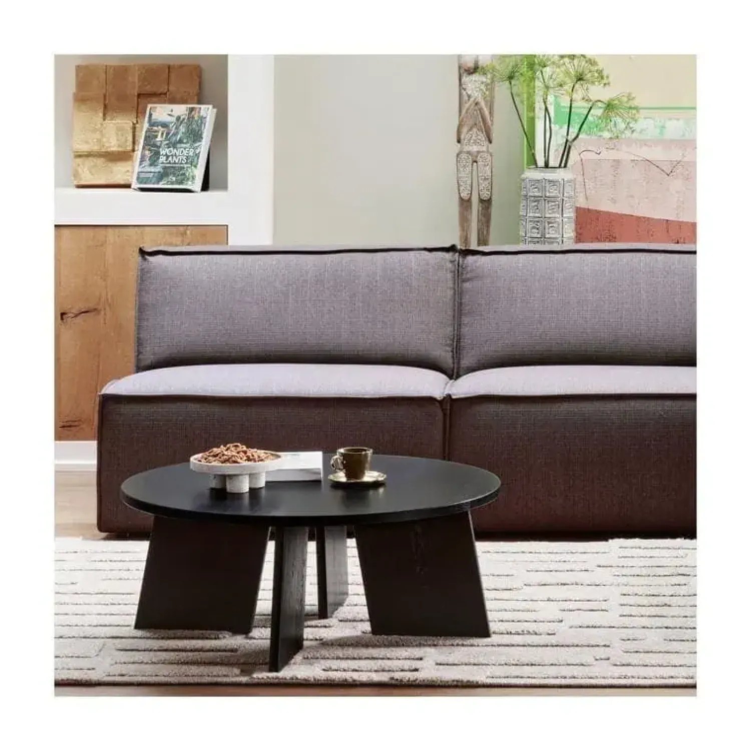 WOOOD Salontafels|Fries Salontafel eiken blacknight 90cm