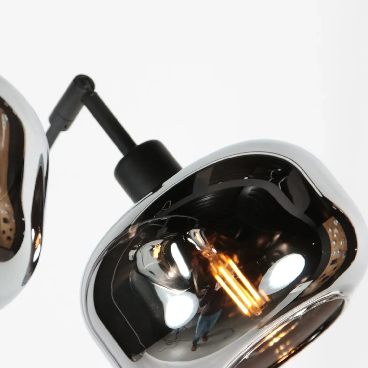 Steinmex Booglampen|Gabriella 5-lichts Booglamp Smoke Glas